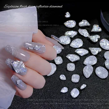 1 Pakk Sädelev Teemant Küüned Glitter Kive Peegeldav Nail Art Kaunistused Kuma Pimedas Baari Disco Mainicure Teenetemärgi