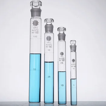 10 25 50 100 ml Selget Kolorimeetriline Toru koos Korgiga Labrotary Klaastooted Keemiline Eksperiment