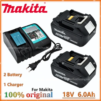 100% Originaal Makita 6.0 Ah 18V Li-ion Aku, Laadija DC18RF BL1840 BL1830 BL1430BL1440 DC18RC Laadimise Vahend, USB Port