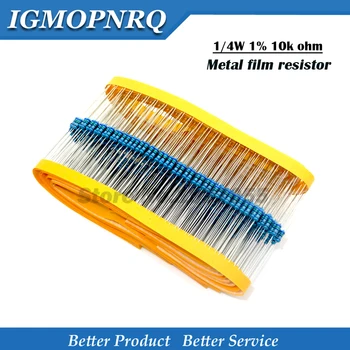 100tk 10K 1/4W 10k Metal film resistor 1% 1/4 Metal film 0,25 w