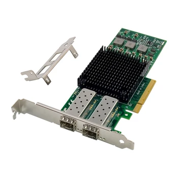1Set PCIE X8 BCM57810 Dual Optiline Port Võrgu Kaart 10G SFP+ Server Kiudaineid võrgukaart Ethernet Võrgu Kaart Roheline