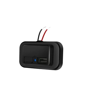 2 Ports USB autolaadija Pesa USB-Laadija Adapter Must-Haagissuvila Veoauto Paat RV