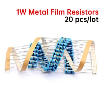20 tk/palju 1W Metal Film Resistor 1% 1R - 1M-1 2 10 22 47 100 330 oomi 1K 4.7 K 10K 22K 47K 100K 330K 470K 2R 10R 22R 47R 100R Oomi