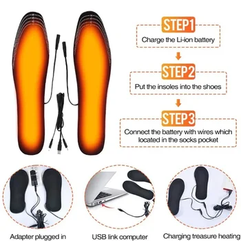2023 USB Soojendusega Jalatsite Tallad Elektrilised Suu Soojenemine Pad Jalad Soojem Sokk Pad Matt Talvel Väljas Sport Kütte Sisetald Talvel Soe