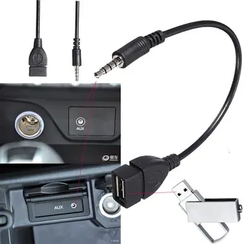 3.5 mm Pistikuga Kantav U-ketta Liides USB Connector, Audio Adapter, Aux Kaabel Auto Converter