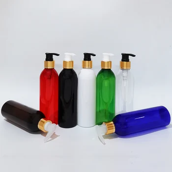 30pcs 250ml Tühi Kuld Alumiinium Kruvi Pumba plastpudelid Kosmeetikatoodete Pakendid Isikliku Hügieeni Konteiner Šampoon, dušigeel