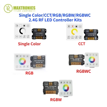 5V 12V 24V 2.4 G RF Dimmer Lüliti Kontrolli 86Touch Paneel kaugel Töötleja Ühte Värvi/TOLLITARIIFID/RGB/RGBW/RGBWC(RGB+CCT) LED Ribad