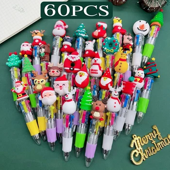 60Pcs/Palju Armas Mini Pastapliiats Jõulud Seeria 4 Värvi Pall Pliiatsid Lastele Kooli Kirjalikult Asjade Office Stationery Kingitused