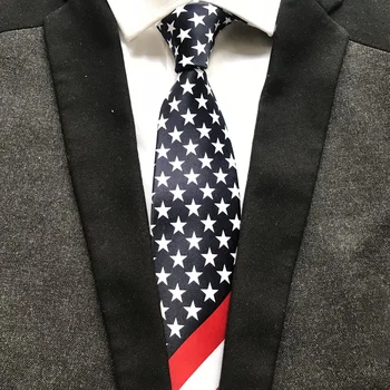 9cm Mood Trükitud Lipsud Tähed, Triibud, USA Lipu Muster Necktie
