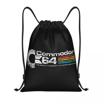 Commodore 64 Amiga Pingutusnöör Seljakott Sport Jõusaal Kott Meeste ja Naiste Arvuti C64 Logo Shopping Sackpack