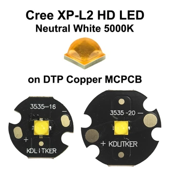 Cree XP-L2 HD V5 3A Neutraalne Valge 5000K SMD 3535 LED Emitter Taskulamp DIY Jahindus Kerge