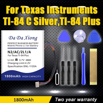 DaDaXiong Kõrge Kvaliteedi N2/AC/2L1/A Uus Aku Texas Instruments TI-84 C Silver,TI-84 Plus + Kit Tools