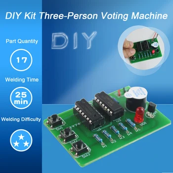 DIY Kit Elektrooniline Kolme-Isik Hääletamise Masin Circuit Lab Kit F või Koolitust Õpilane LABS Elektroonilise Põhimõtted