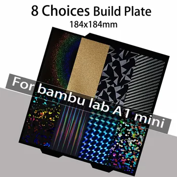 Eest Bambu Lab A1 Mini Tekstuuriga Pei Leht 180x180 Ehitada Plaat kahepoolne Süsiniku Kevadel terasplekist 3D Printer Bamblab