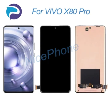 eest VIVO X80 Pro LCD Ekraan + Touch Digitizer Ekraan 3200*1400 V2185A, V2145 Jaoks VIVO X80 Pro LCD Ekraan