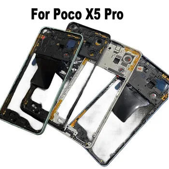Eest Xiaomi Poco X5 Pro 5G Keskmine Raami Eesmise Puutetundlikku Kate Šassii Eluaseme alusplaat on LCD Omanik Asendamine