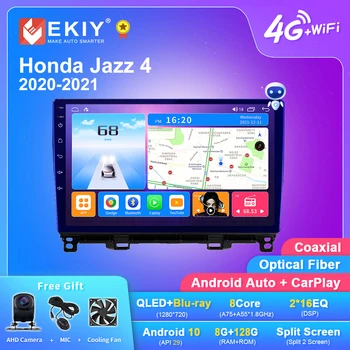 EKIT T7 Android 10 8G 128G GPS Auto Raadio GPS Multimeedia Mängija, Honda Jazz 4 2020. aastaks 2021 SWC GPS Navi juhtseade makki