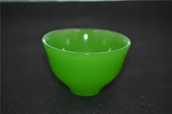 Hiina loodusliku jade roheline klaas Käsitöö tee tassi veini cup