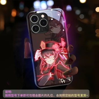 IPhone 14 13 12 Pro Max 6 7 8 Plus X-XR SE2020 Helendav LED-Call Light Glass Flash Üles Telefoni Juhul Glitter Kate