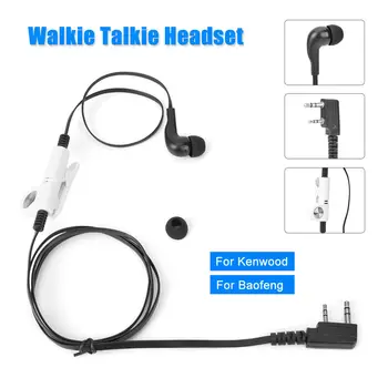 K-Plug 2-Pin Walkie Talkie Peakomplekt Kuular RS Mic Kenwood Baofeng Raadio