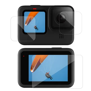 Karastatud Klaasist Ekraan Kaitsja Kate Juhul Go pro 10 Objektiivi Kaitse kaitsekile Tarvikud GoPro Hero 11 10