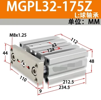 Kolme Telje Silindri MGPL32-175Z
