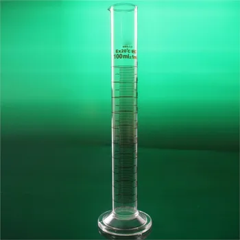 Kõrge kvaliteedi Laboratoorne 100 ml mõõtesilindrisse Skaalaga Kõrge borosilicate 3.3 Klaas mõõtekork Lab Tarvikud