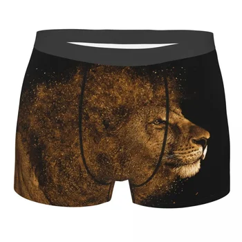Lõvi Kuldne Loomade Kunsti Aluspüksid Puuvillased Aluspüksid, Aluspesu Mees Mugavad Püksid Boxer Püksikud