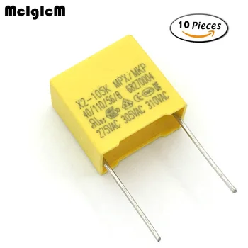 MCIGICM 10tk 1uF kondensaator X2 kondensaator 275VAC Pigi 15mm X2 Polypropylene film capacitor 1uF