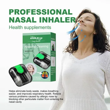 Nina Inhalaator 4.2x4.2cm Korduvkasutatavad Lihtne Kasutada Inhalaator Aitab kaotada keha jäätmed, teeb hingamise kergemaks, Eeterlikud Õlid