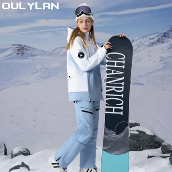 Oulylan Hingav Suusa-Talvel Soe Väljas Sport Snowboards Veekindlad Riided ja Püksid Komplekt Lumi Isolatsioon Suite Naiste M