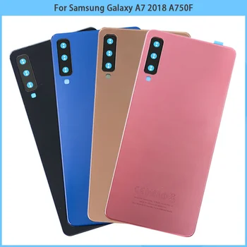 Samsung Galaxy A7 2018 A750 A750F SM-A750 Aku tagakaas Tagumine Uks Klaasist Paneel, Eluaseme Juhul Kaamera Objektiiv Liim Asendada