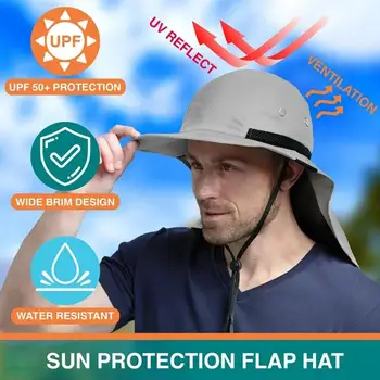 Suvine Kalapüük Müts Nägu, Kaela Päikese Kaitse, Anti-UV Müts Hingav Ronida Väljas Lai Ratsutamine Suncreen Kokkupandav Matkamine Br F2N1