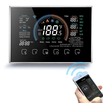 Termostaat Temperatuuri Kontroller 4.8 Tolline Värviline LCD Ekraan, Programmeeritav Touch Control Kodu Asukoht Hotel soojuspump Tuba