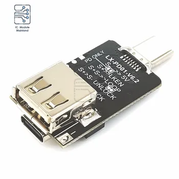 USB-C PD QC Vallandada Adapteri Kaabli Ühendus Detektor 9V 12V 15V 20V DC Reguleeritav Pinge Võimsus Moodul 5A Tüüp-C Sisend