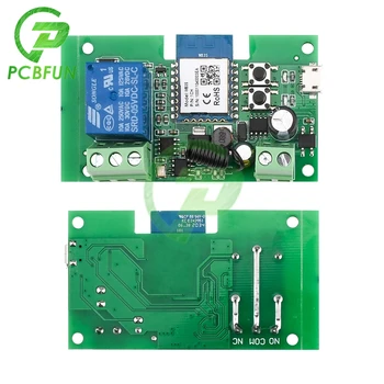 USB5V/DC7-32V 1CH RF WIFI puldiga Relee Lüliti Moodul 12V Toetamine 2.4 G WIFI Control+433MHZ Sageduse Kaugjuhtimispult