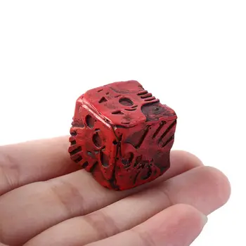 Vastupidav Kolju Täringut Vaik Kulumiskindel Skelett Cube Täringut Kaasaskantav Käsitsi Nikerdatud Kummituslik Dice Komplekt Õudne Lauamäng
