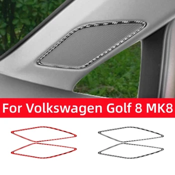 Volkswagen VW-Golf 8 MK8 2020 2021 Auto Ukse Samba Kõlari Raami Katab Kleebise Sisekujundus Carbon Fiber Auto Interjööri Aksessuaarid