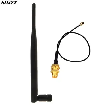 Välise Wifi Antenni 2,4 GHz, 5dBi WiFi 2.4 g Antenn Õhust RP-SMA Female Traadita Ruuteri Adapter Kaabel U. FL/PROTOKOLLI Pats